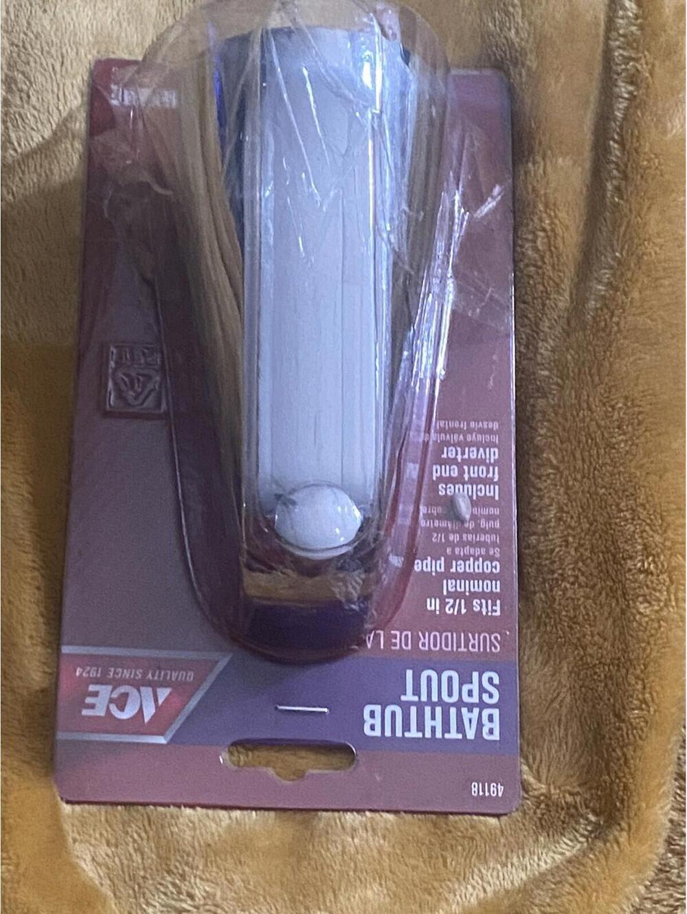 ACE Tub Bathtub Spout & Front Diverter CHROME 1/2" Nominal